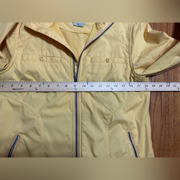 Royal Robbins Windbreaker Jacket Womens Med Yellow Zip Up Lightweight Outdoors - Picture 11 of 11